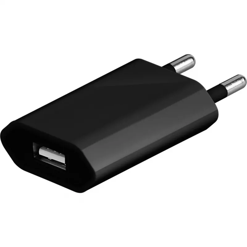 Fuente de alimentación USB GOOBAY 5 W, 1x USB 2.0, entrada 100–240 V, negro