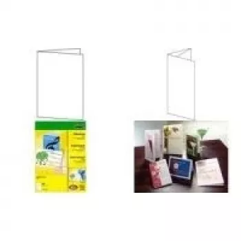 Tarjetas plegables Sigel DP810 — 50 tarjetas de oficina blancas DIN largo