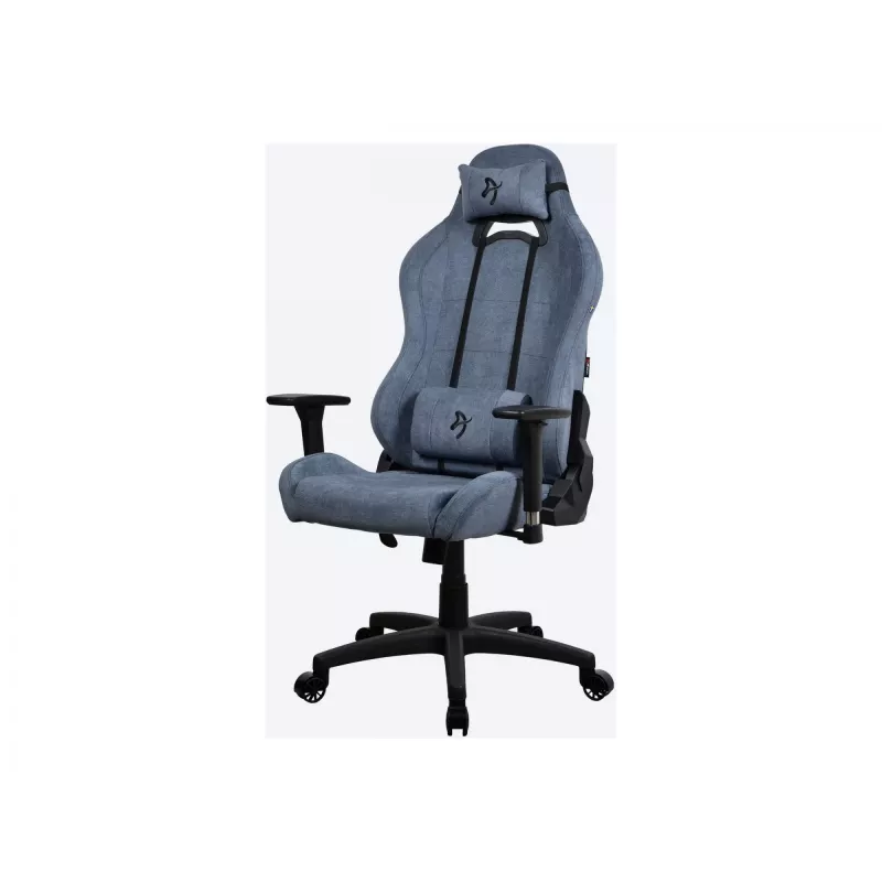Silla gaming Arozzi Torretta SoftFabric Blue — diseño ergonómico, altura y reposabrazos ajustables