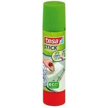 tesa ecoLogo Stick barra adhesiva, contenido: 40 g, sin disolventes, 100% plástico reciclado, 65% de base biológica (57028-00200-03)