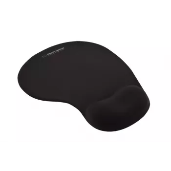 Alfombrilla de ratón ESPERANZA EA137K, negra, con reposamuñecas de gel, base antideslizante, uso universal