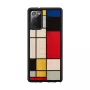 Funda protectora de madera Man and Wood Galaxy Note 20 Mondrian Wood negro