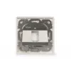 Digitus | Placa de pared para módulos Keystone, tipo alemán, placa central 50x50 mm, marco 80x80 mm | DN-93811