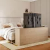 Soporte de suelo con elevador de TV eléctrico motorizado inteligente Maclean MC-866T TUYA app móvil Alexa Google Home 37''-80'' 60kg armario VESA (enchufe EU)