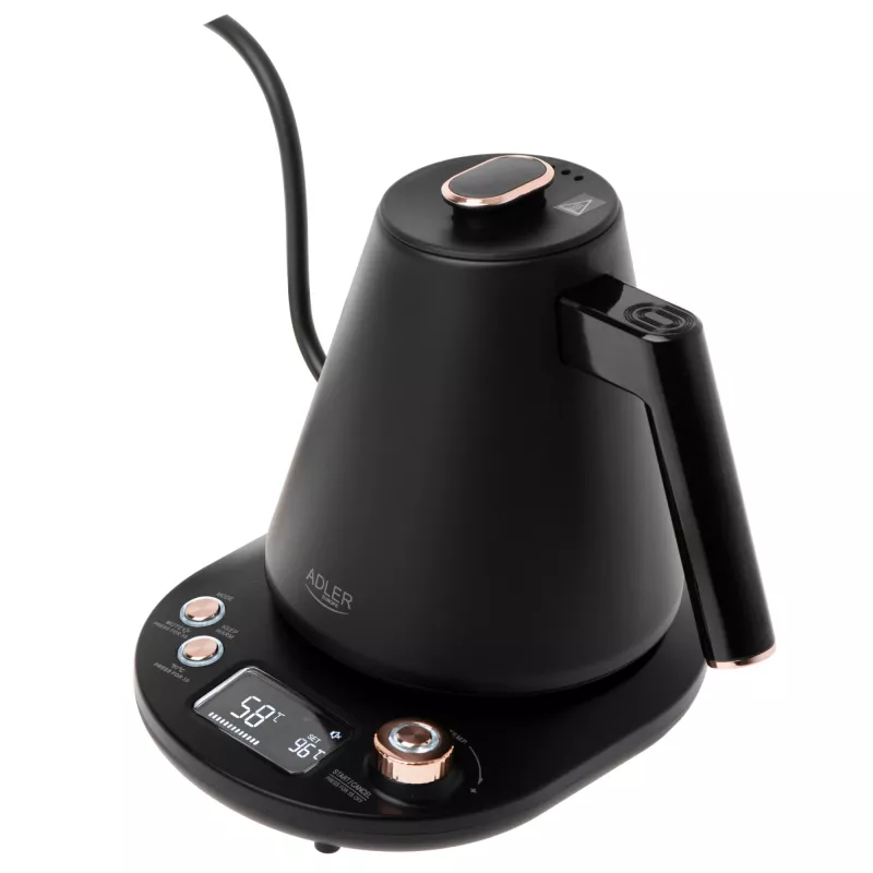 Adler AD 1349 hervidor de agua con pico largo 1,0 L negro