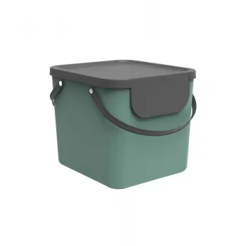 Contenedor de residuos rotho Albula 40 L rectangular plástico, verde, 40 L, 400×358×340 mm