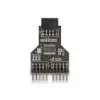 DeLOCK 60045 adaptador de cable de 9 pines USB 2.0 2 x cabecera de 9 pines negro