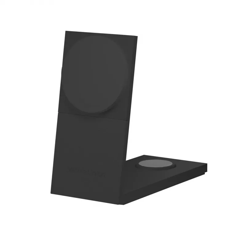Cargador inalámbrico Qi2 3 en 1 Native Union Rise Intl negro USB con fuente de alimentación incluida cable de 2 m interior