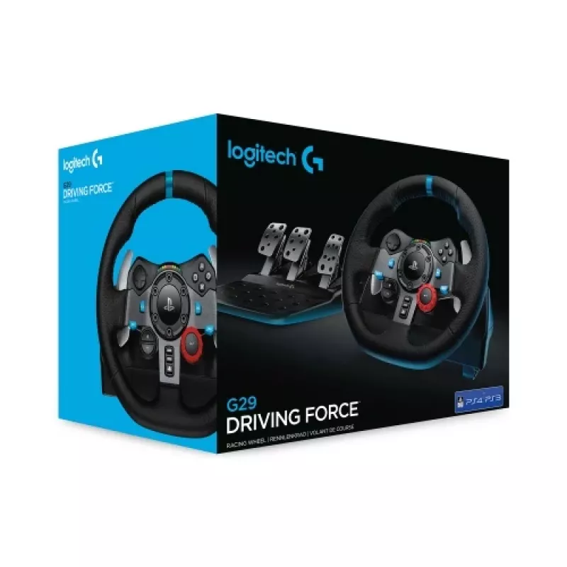 Logitech Driving Force G29 - set de volante y pedales - cableado - para Sony PlayStation 3, Sony PlayStation 4