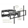 Gembird WM-120 pc(s)-01 soporte de TV 3,05 m (120) negro