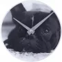 Reloj NeXtime 5173 Little Dog, Ø20 cm, pared, negro