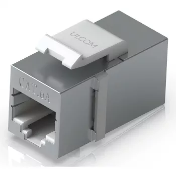 Acoplador Keystone Ubiquiti UACC-Keystone-Coupler-C6A plano acero inoxidable RJ-45