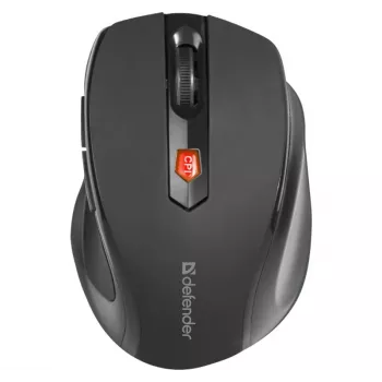 Ratón óptico inalámbrico RF para diestros DEFENDER ULTRA MM-315 — 1600 DPI, 6 botones, receptor USB, negro