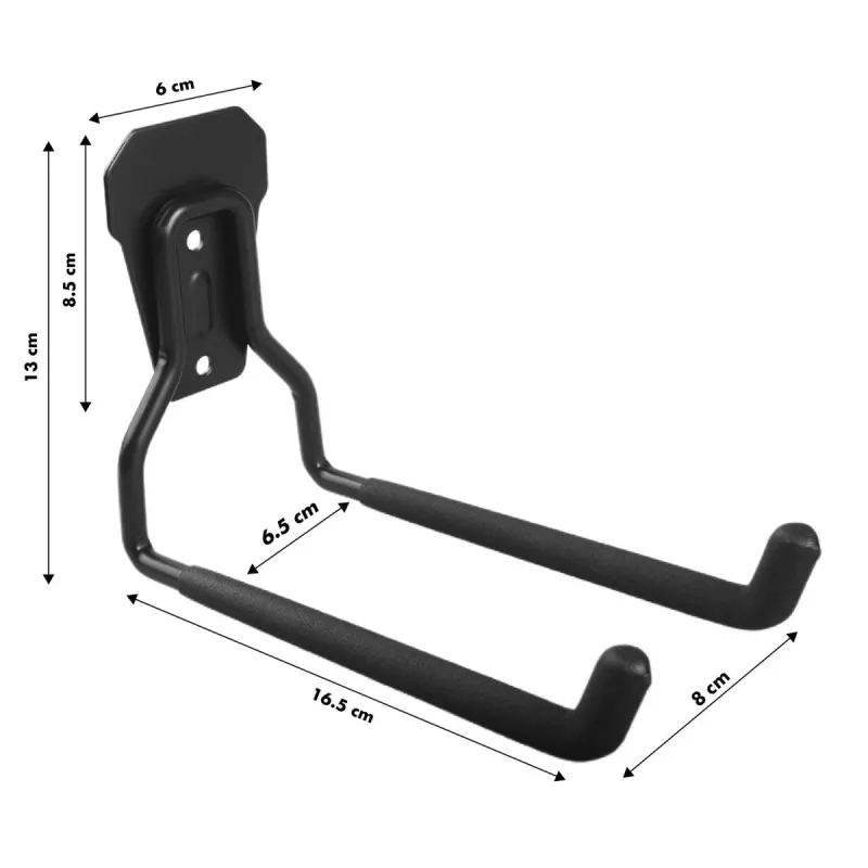 Gancho de acero para garaje de pared MACLEAN MC-440 — capacidad de carga 35 kg