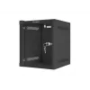 Lanberg WF10-2306-10B armario rack mural de 10" 6U, 280×310 mm, puerta de cristal, 20 kg, negro (RAL 9004)
