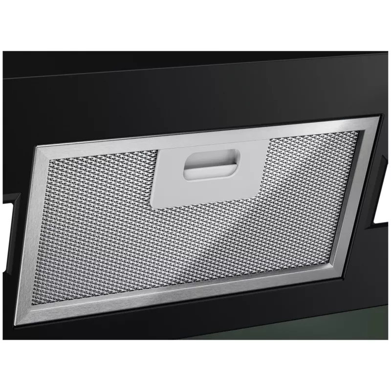 Electrolux LFV626K campana extractora de chimenea, 60 cm (598 mm), máx. 575 m³/h (710 m³/h intensiva), 66 dB, LED, control táctil, 3 velocidades, conexión inalámbrica con la placa, negra