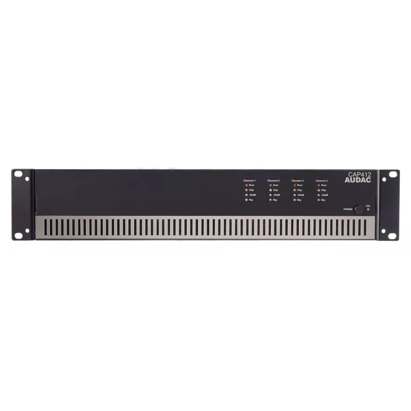 Audac CAP412 amplificador de potencia de 4 canales, 4 x 120 W (480 W), 100 V
