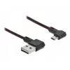 Cable USB DeLOCK EASY-USB 2.0 conector macho Type-A a conector macho Micro-B en ángulo 0,2 m negro