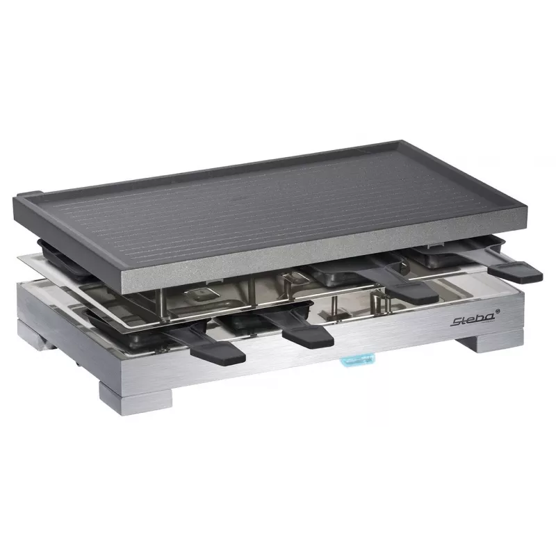 Steba RC 68 - Parrilla raclette - 1,2 kW - Negra/acero inoxidable