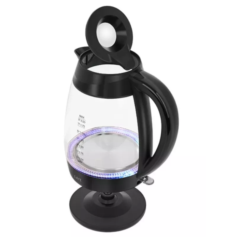 Lafe Essential XL CEG016 hervidor eléctrico de cristal, 2 l, 2200 W, negro