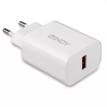 Lindy 73412 cargador móvil smartphone, tablet blanco AC carga rápida interior, exterior