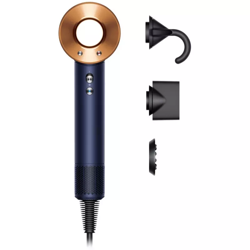Dyson Supersonic Straight+Wavy HD07 Secador de pelo, Azul de Prusia / Cobre (113277-01)