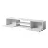 Mueble de TV cama meble SLIDE 200K, 200 x 40 x 37 cm, blanco brillante, tablero de partículas