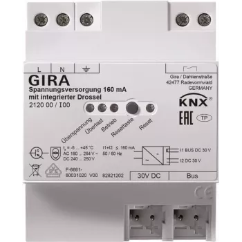 Alimentación KNX Gira 160mA con bobina de choque REG 212000 (212000)