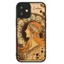 Funda para móvil Man and Wood para iPhone 12 mini — serie Zodiac, negra