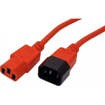 ROLINE 19.08.1525 cable de alimentación rojo 0,8 m acoplador C14 acoplador C13 (19.08.1525)