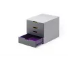 Unidad de cajones Durable VARICOLOR gris plástico 4 cajones