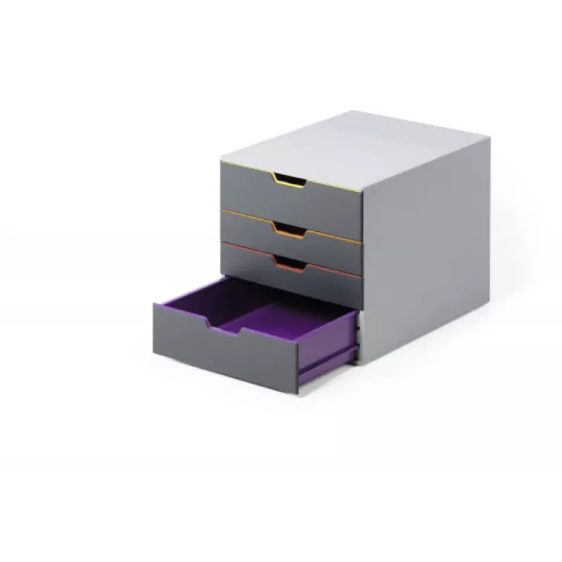 Unidad de cajones Durable VARICOLOR gris plástico 4 cajones