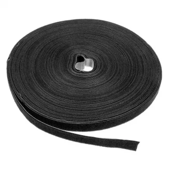 LABEL THE CABLE LTC PRO Roll Strap, rollo de cinta de velcro de doble cara, 25 m negro