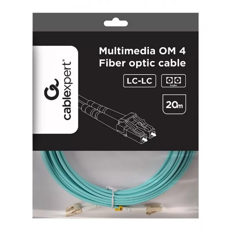 Cable multimodo dúplex OM4 50/125, LC/LC, 20 m