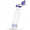 Botella Total Clear One MyPlanet Blue 0,75 L transparente/azul oscuro, cierre de una mano ONE