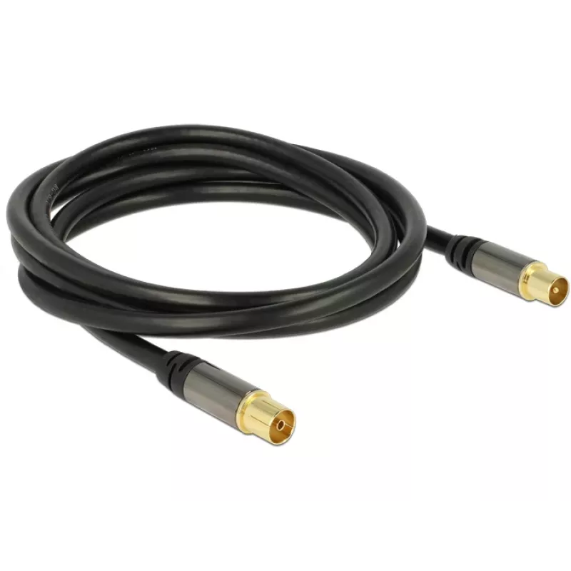 Cable coaxial RG-6/U DeLOCK 88923 2m IEC negro