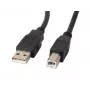 Cable USB Lanberg CA-USBA-10CC-0030-BK 3 m USB 2.0 USB B negro (CA-USBA-10CC-0030-BK)