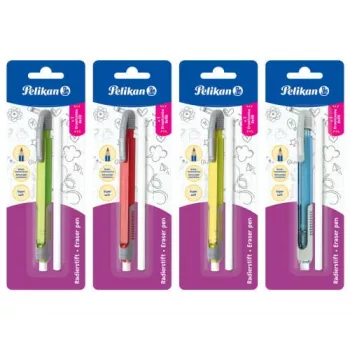 Goma de borrar con portaminas Pelikan 807364 colores surtidos
