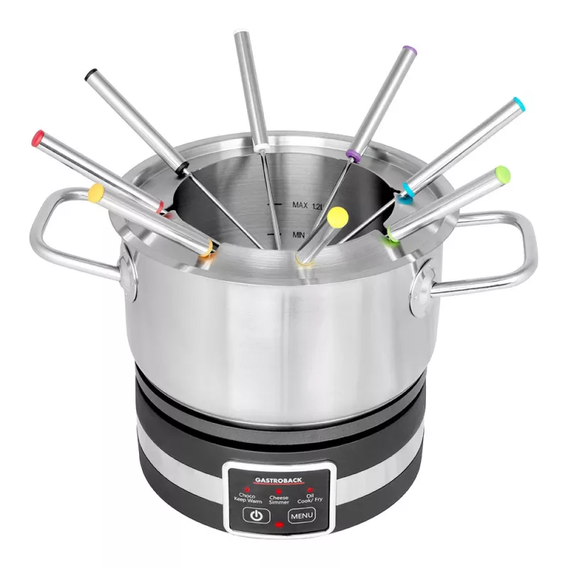 Fondue eléctrica Gastroback 42568 1,8 l 8 personas negro acero inoxidable