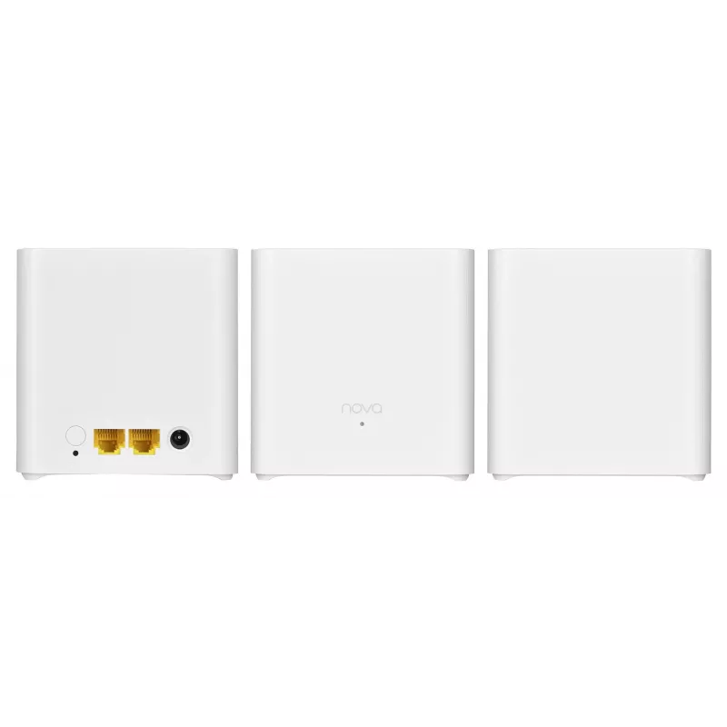 Sistema Mesh WLAN TENDA EX3-3, pack de 3, Dualband 2,4/5 GHz, Wi‑Fi 6, hasta 1201+300 Mbit/s, 2 antenas internas, WPA3