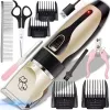 Máquina cortapelos para mascotas Extralink PETS inalámbrica para perros y gatos con 4 peines de corte, cepillo, tijeras y lima de uñas