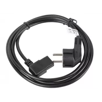 Cable de alimentación LANBERG CA-C13C-12CC-0018-BK, 2 m, conector hembra C13 a CEE7/7, negro, C13 en ángulo