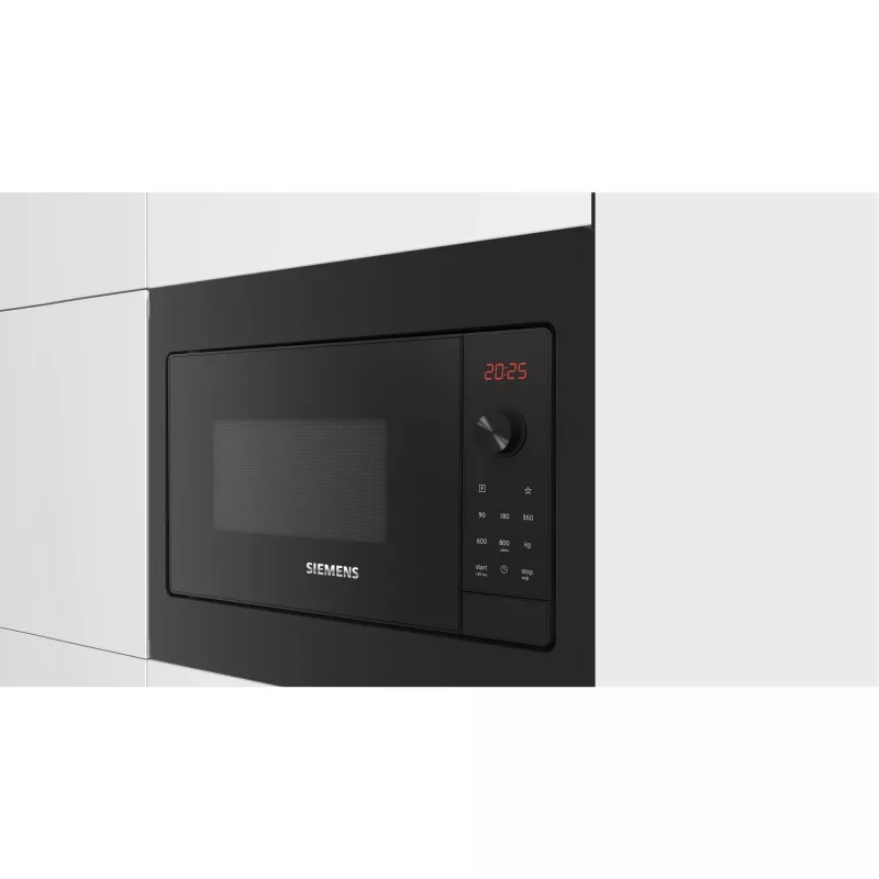 Siemens iQ300 BF523LMB3 microondas negro, acero inoxidable microondas solo de encastre 20 l 800 W
