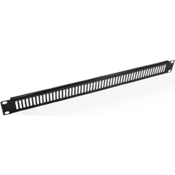 VALUE 26.99.0319 Panel ciego ventilado de 19 pulgadas, 1U, RAL 9005 Negro