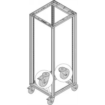 SCHROFF ruedas giratorias - SET RUEDAS GIRATORIAS 400KG 125D 4X (27230069)