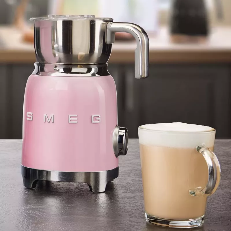 Espumador de leche automático Smeg MFF11PKEU Rosa Acero inoxidable 500W