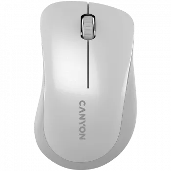 CANYON MW-11, ratón inalámbrico 2,4 GHz, con 3 botones, DPI 1200, pila: AAA*2 uds., blanco perla gris 67*109*38 mm 0,063 kg