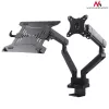 Soporte de mesa doble para monitor y portátil MACLEAN MC-813 para pantallas de 17–32
