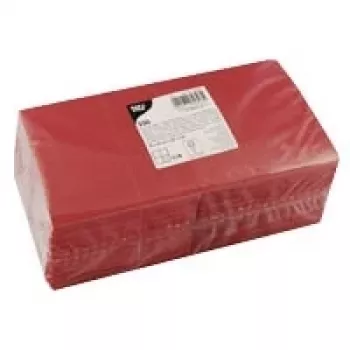 PAPSTAR SERVILLETA 25X25CM roja (82898)