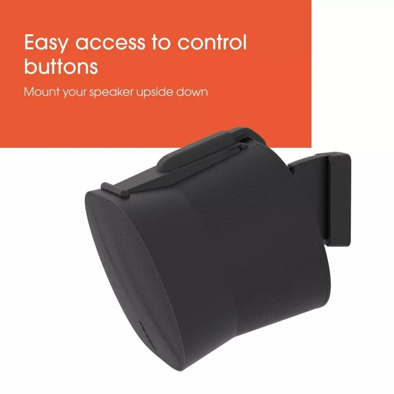 Soporte de pared Vogels | Soporte de pared para altavoz para Sonos Era 300 | Inclinable, orientable | Capacidad de carga máxima 7 kg | Negro